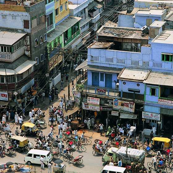 Cities such as New Delhi are teeming with people.