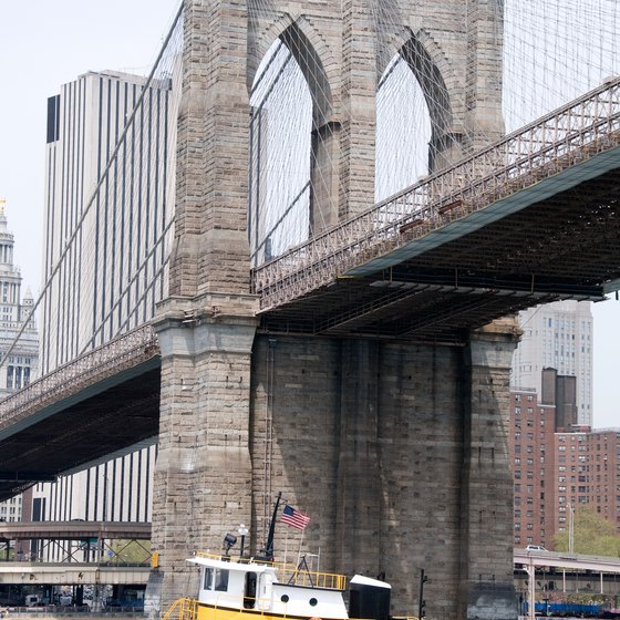Several Manhattan boat tours include a look at the Brooklyn Bridge.