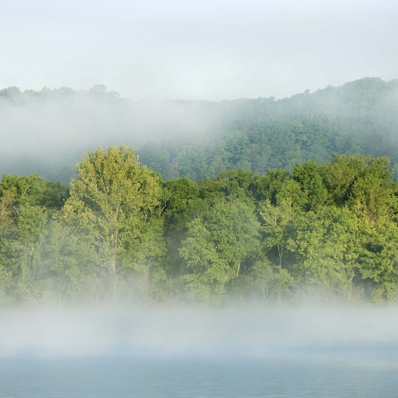 The University of Tennessee at Knoxville features river and mountain views.