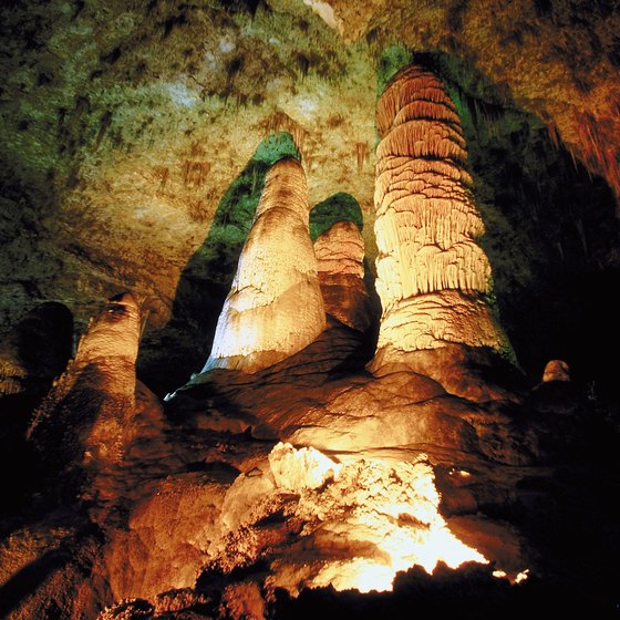 Some of the cave rooms in Carlsbad Caverns are 250-feet high.