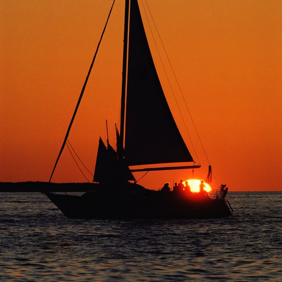 Sailboat tours at dusk allow guests to experience the island's famous sunsets from the water.