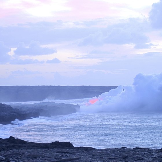 On the Big Island, you can watch Mt. Kilauea’s lava meet the ocean.