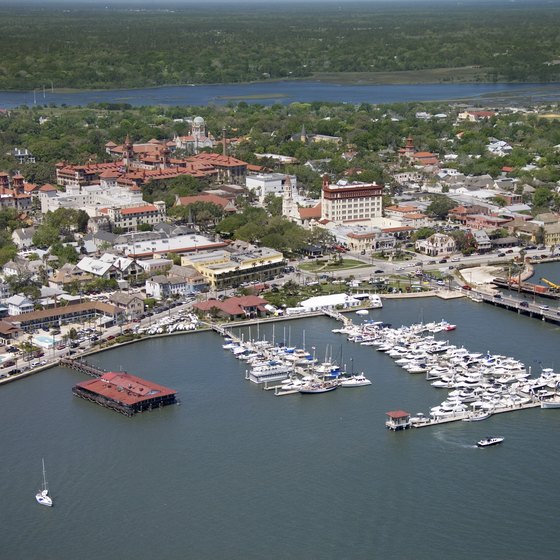 Arial view of Mantanzas River, St. Augustine, Florida