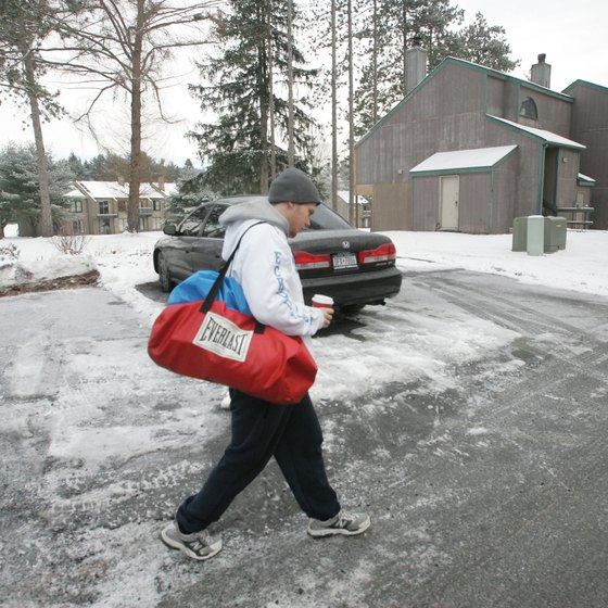 Dress for winter weather and pack layers when staying in a rustic cabin in the Poconos.