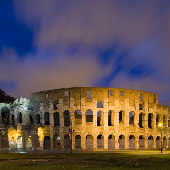 The Colosseum is one of Rome's most famous landmarks.