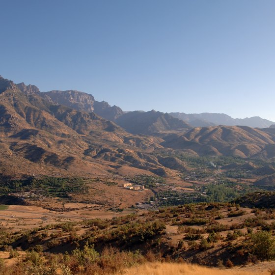 Because of arid conditions, even Iraq's mountain regions don't have much permanent vegetation.