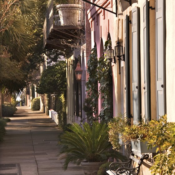 Rainbow Row in Charleston is just one of the city's lovely historic streets.