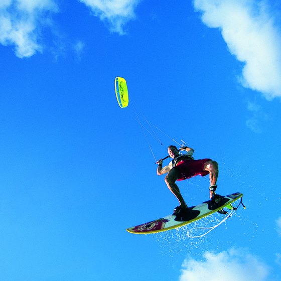 Kiteboarding is a sport mostly practiced among tourists in Jamaica.