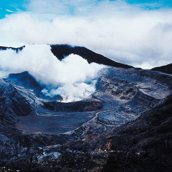 Poas is one of several active volcanoes in Costa Rica.
