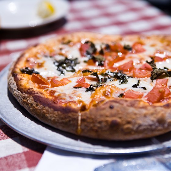 Enjoy a slice of pizza in the small town of Mystic, Connecticut.