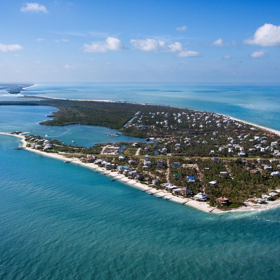 Aerial view of the Florida Keys.