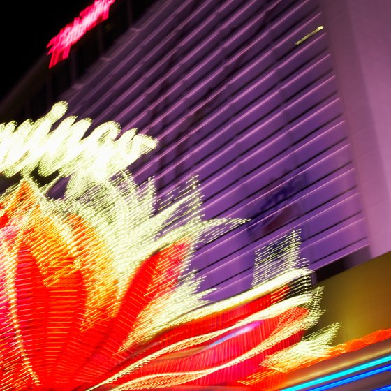 Part of The Flamingo's dazzling frontage, which marks the start of Flamingo Road East.