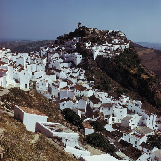 The pueblo of Mojacar sprawls up the Sierra Cabreras.