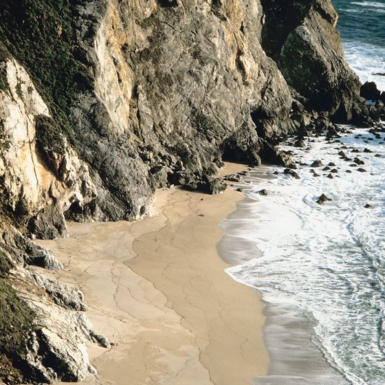 The Big Sur coastline offers lots areas for bouldering.