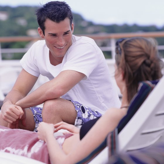 Couples find romance in a variety of ways aboard a cruise ship.