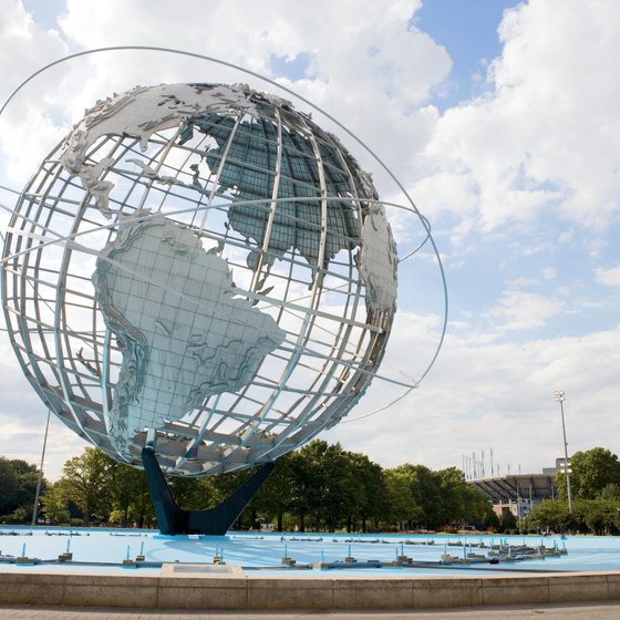 The giant metallic globe is one of the most famous landmarks in Queens.