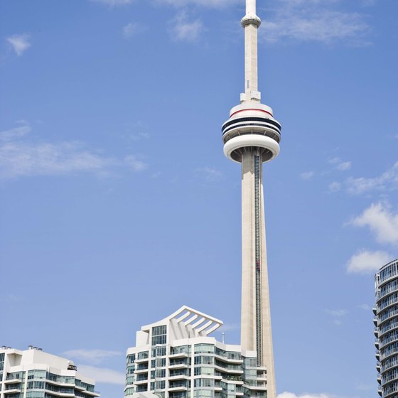 The CN Tower dominates the downtown skyline.