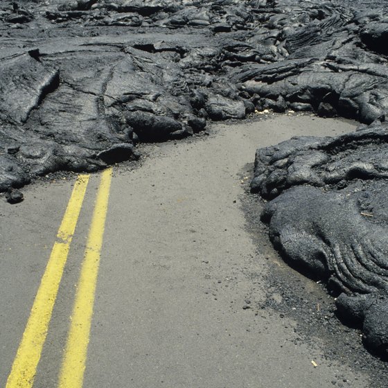 Sometimes the hike begins at the end of the road at Hawaii Volcanoes National Park.