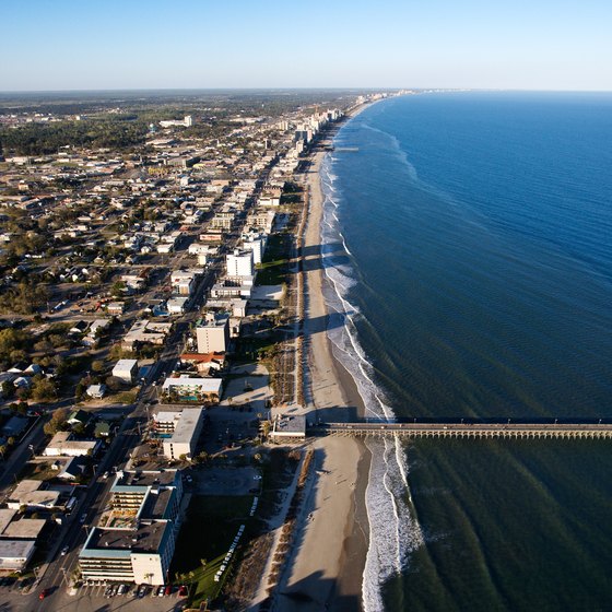 Myrtle Beach stretches along South Carolina's shore.