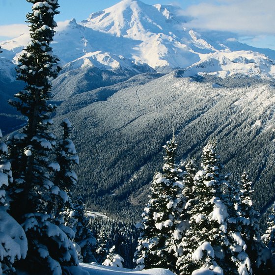 A wintry view of the Cascades in Washington state.