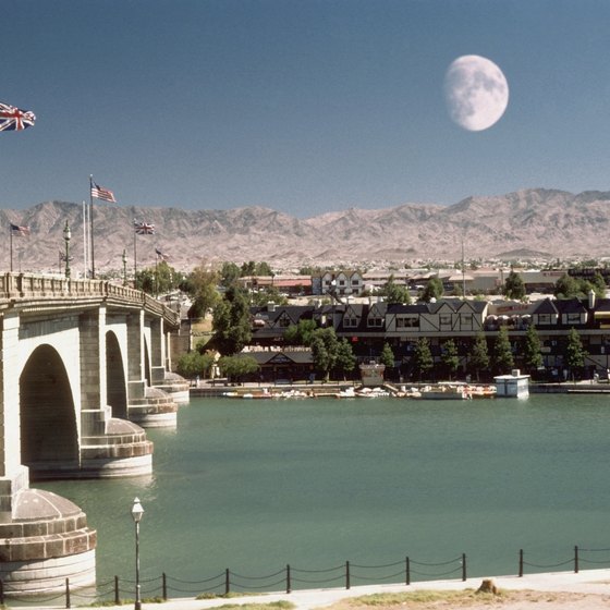 Parker lies a short distance south of London Bridge at Lake Havasu City.