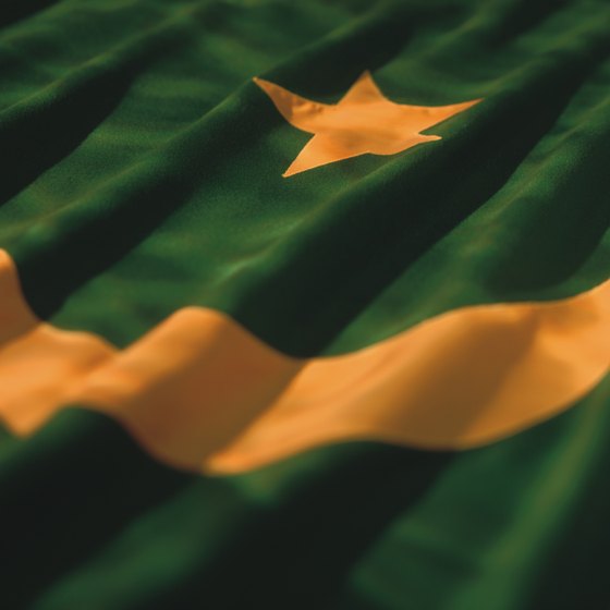 The flag of Mauritania.