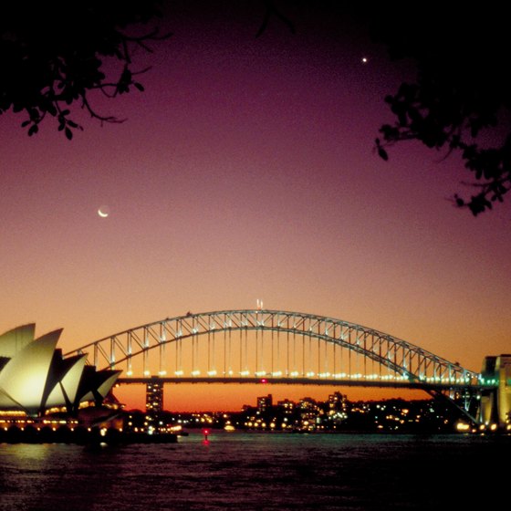 Incoming cruise ships afford magnificent views of the Sydney Opera House and Harbour Bridge.