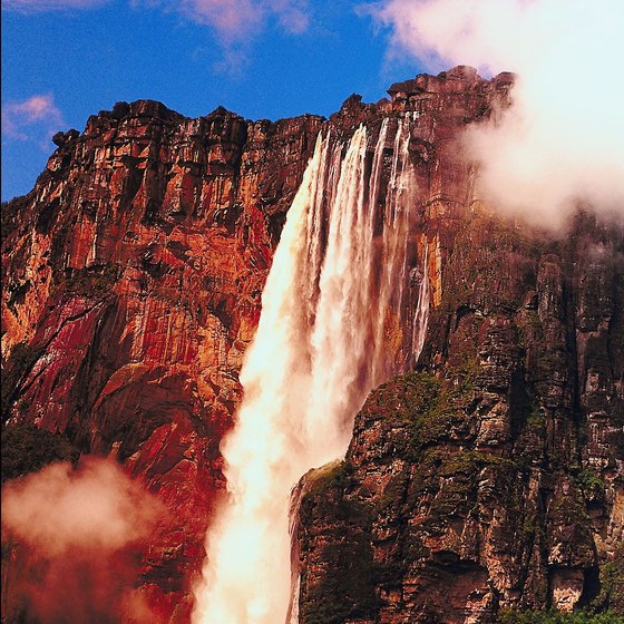 Venezueula's Canaima National Park hosts Angel Falls, the world's tallest waterfall.