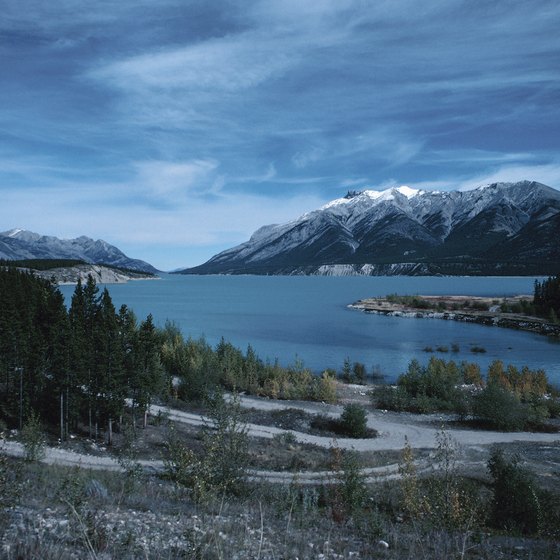 Construction of the Bighorn Dam created Alberta's Abraham Lake.