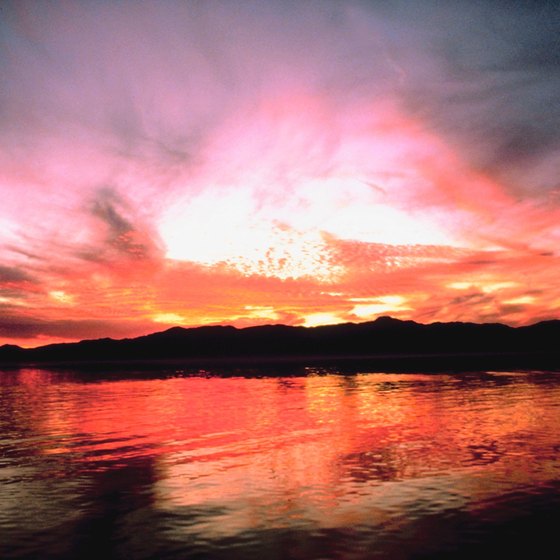 Sunrise over the Salton Sea.