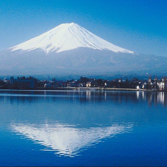 Mount Fuji's snowcapped peak can be seen for miles in almost any direction.