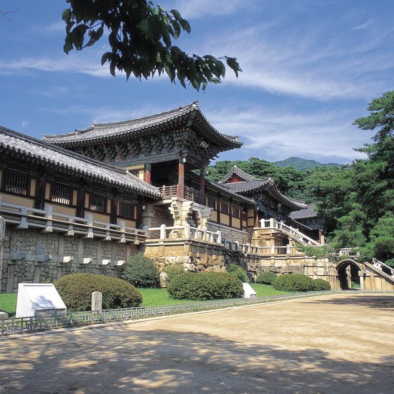 Korea's pagodas are architecturally influenced by China, the neighbor to the north.