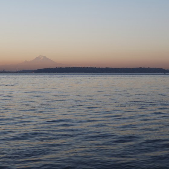 The Puget Sound coastline is three miles west of Bow.