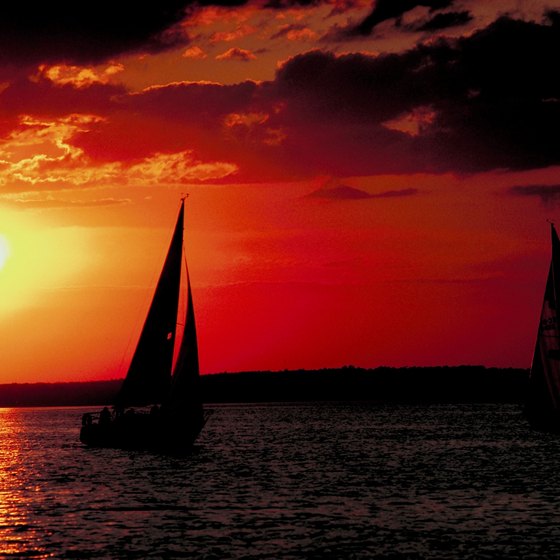 Destin visitors can rent catamarans for sunset sailing.