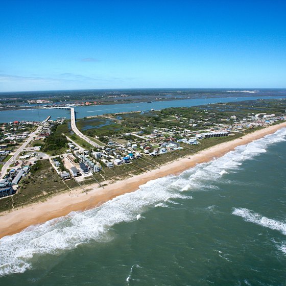 St. Augustine, Florida, offers white sand beaches on the Atlantic Ocean.