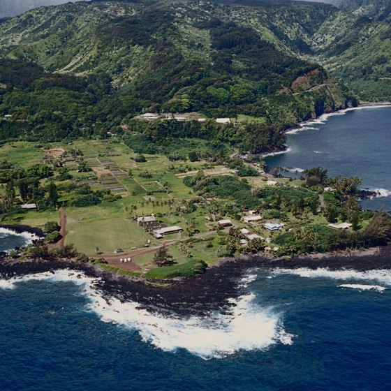 Hana, Maui from the air.