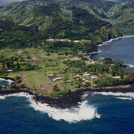 Hana's rugged coastline often is uncrowded.