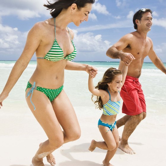 Visitors to Riviera Maya can enjoy fun in the sun on one of the area's white-sand beaches.