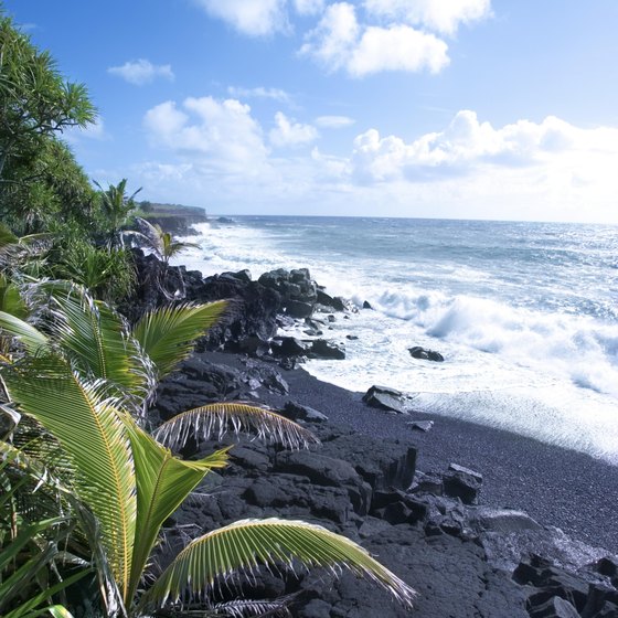 The natural beauty of volcanic sand beaches awaits Hawaii's visitors.