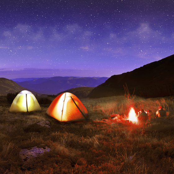 Tent Camping in Silverwood, Idaho