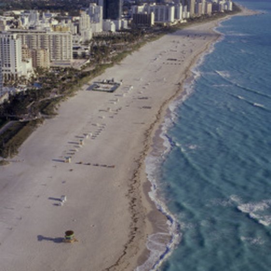 South Beach is less than 15 miles from the Miami International Airport.
