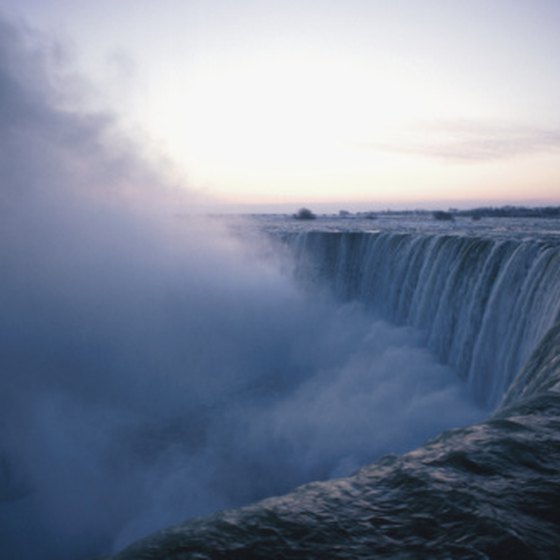 Niagara Falls is not far from downtown Buffalo, New York.