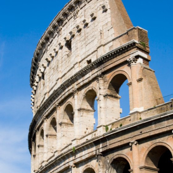 Th ruins of Rome's Coliseum