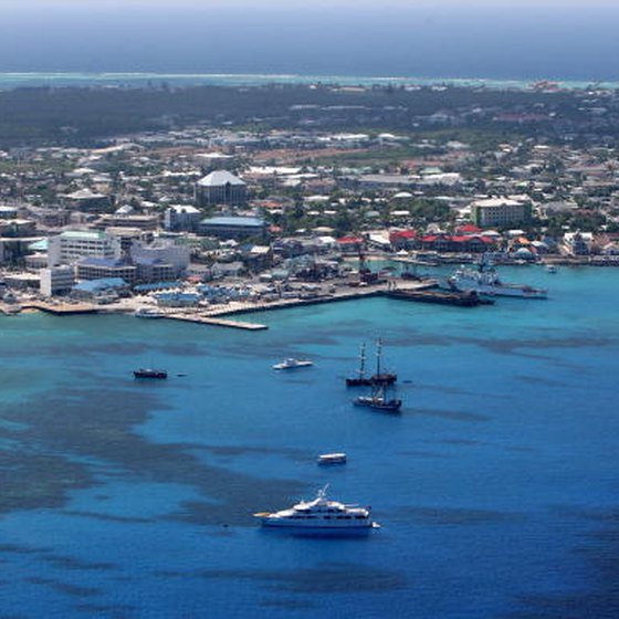 Cruise ships call at George Town, Grand Cayman, specially for the shopping.