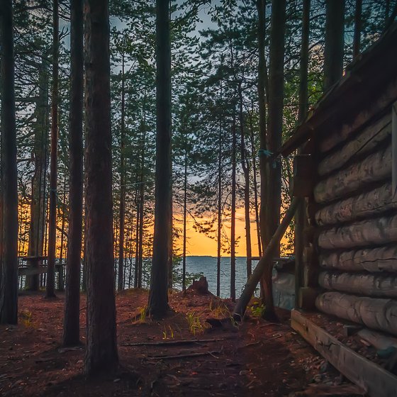 Cabins at Lake James State Park in North Carolina