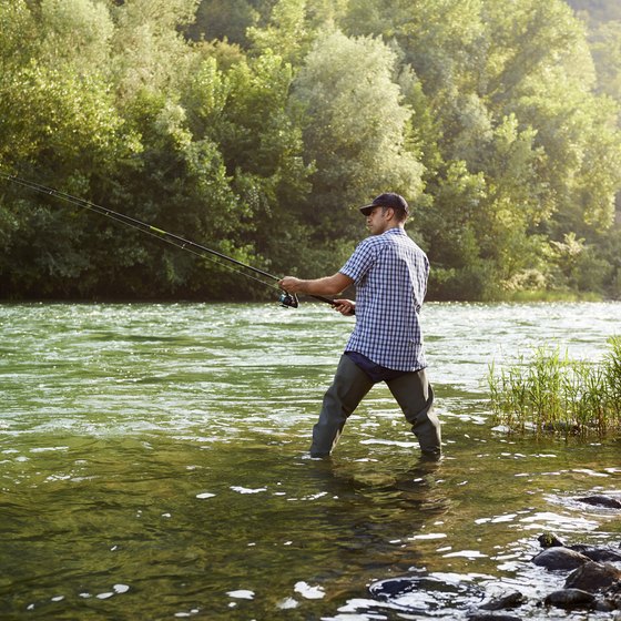 Fishing at the Sandusky River in Ohio