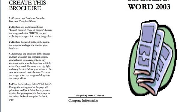 Cómo hacer folletos en Microsoft Word 2003
