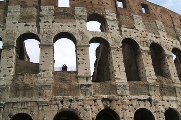 The Colosseum is ancient, but still standing today as a testament to the workmanship of the Romans.