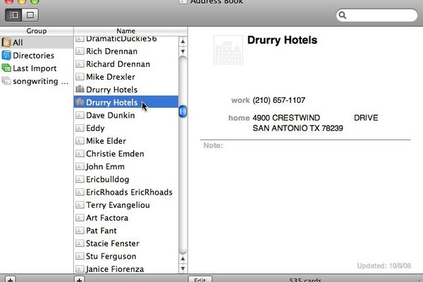 import email addresses into mac address book