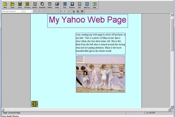 yahoo website maker